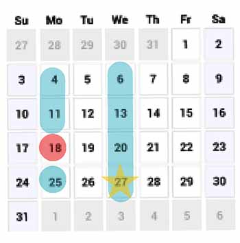 January calendar