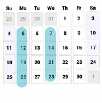 April calendar