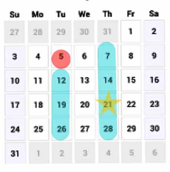 January calendar
