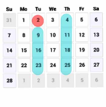 February calendar