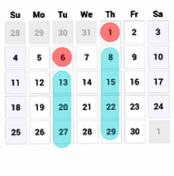 April calendar